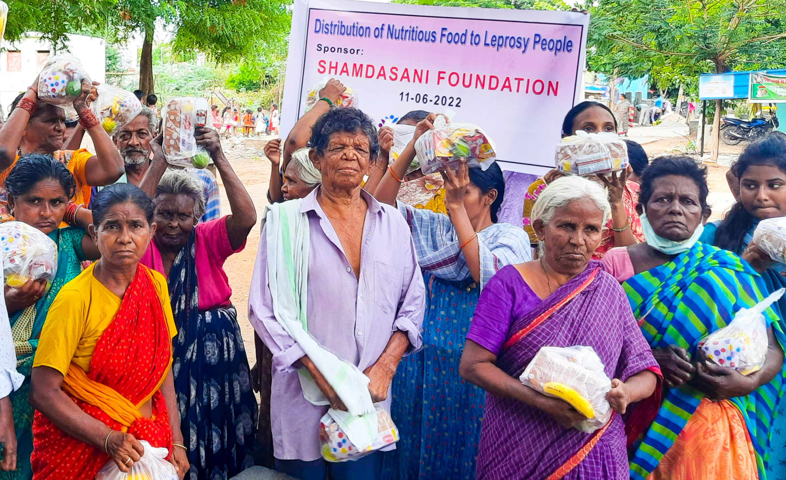 Donate food leprosy-patients