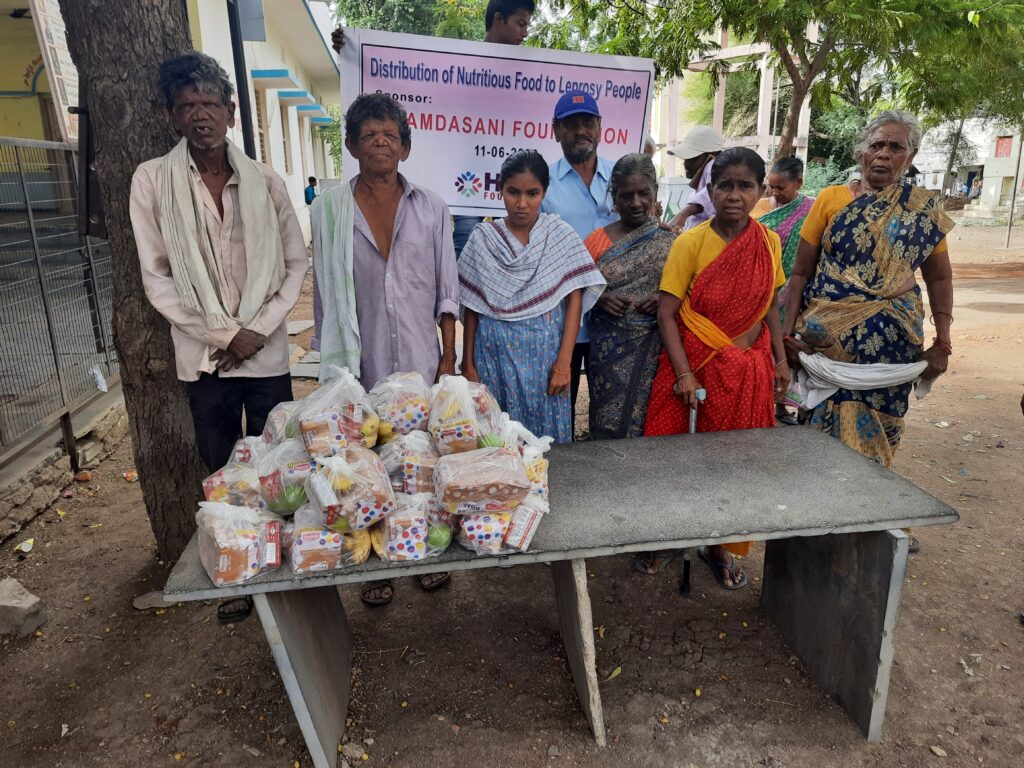 Donate Food leprosy patients